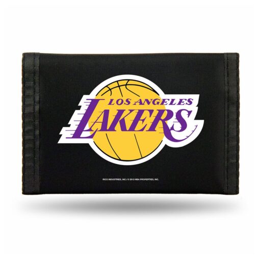 Rico Industries NBA Basketball Nylon Tri-Fold Wallet Los Angeles Lakers