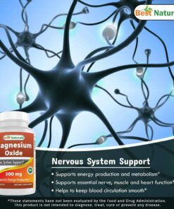 Best Naturals Magnesium oxide 500 mg 180 tablets 9 7176L0zud2L