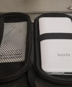 lezchi Portable Power Bank, Ultra Slim 10000mAh Portable Charger, USB C External Battery Pack with Built-in AC Plug, Charging Cable, Output Port, Compatible with All Kinds of Cellphones … White 37 7176NhJLheL