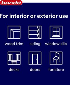 Bondo Home Solutions Wood Filler, Sandable in 15 min, 1.9 lbs with 1 oz Hardener 49 7176TFGSMNL