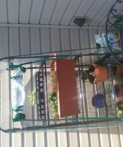 Gardman R687 4-Tier Mini Greenhouse, 27" Long x 18" Wide x 63" High,Black 49 71779C7nd2L