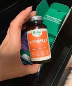 Nested Naturals B-Complex B Vitamins Plus Choline & Inositol | B Vitamins Complex B1, B2, B3, B5, B6, B7, B9 Supplement with Pure Methyl Vitamin B 12 | Energy & Immunity Support | 60 Vegan Capsules 40 7177r58L9DL