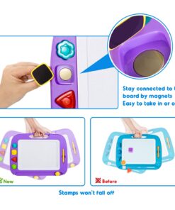 SGILE Magnetic Drawing Board Toy for Kids, Large Doodle Board Writing Painting Sketch Pad, Purple 16*13 in 28 7178KYsFbL