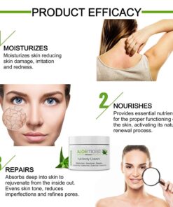 Natural Aloe Vera Body Lotion - Face & Body Moisturizing Cream with Organic Aloe Vera Gel, Vitamin E Oil, Vitamin C, Retinol Cream, Shea Butter – Anti Aging Face Moisturizer for Women, Dry Skin (8 oz) 8 Ounce (Pack of 1) 11 7178x5lKplL