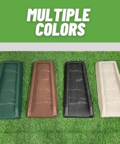 Master Mark Splash Block, Decorative Gutter downspout Extensions, Splashguard, Foundation Water Diverter, Rain Gutter Guard, Plastic 24” (2 Pack) Gray 13 7179PRxPoDL