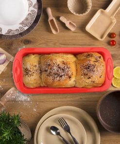 SILIVO Silicone Bread and Loaf Pans (2 Pack) - Nonstick Silicone Baking Mold for Homemade Loaf, Bread and Meatloaf - 8.9x3.7x2.5 inch Set of 2 22 717A2suX2gL