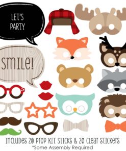 Woodland Creatures - Photo Booth Props Kit - 20 Count 16 717AXnLaOL