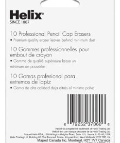 Maped Helix USA Helix Professional Pencil Cap Latex Free Oversized Erasers 10ct (37360), White 8 717AnAPKgmL