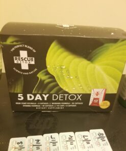Rescue Detox 5 Day Permanent Detox Kit - 72ct Capsules | Comprehensive Full Body Cleanse with Bonus Instant ICE Caps 40 717B3bMScgL