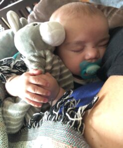 Hudson Baby Unisex Baby Animal Face Security Blanket, Elephant, One Size 27 717BrE5724L