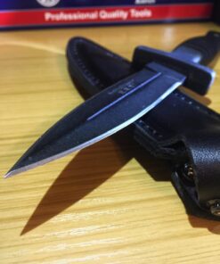 Smith & Wesson SWHRT9B 9in High Carbon S.S. Fixed Blade Knife with 4.7in Dual Edge Blade and TPE Handle for Outdoor, Tactical, Survival and EDC Standard Packaging 61 717Bu3IdoBL 2