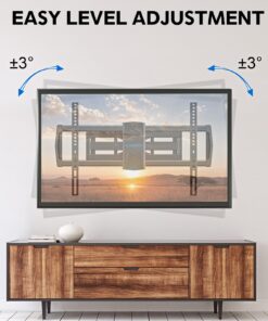 MOUNTUP UL Listed Full Motion TV Wall Mount for Most 42-82 inch TVs with Articulating Swivel and Tilt, TV Mount Max VESA 600x400mm, Holds up to 100lbs Fits 16" Stud MU0028 37 717BuWuFAVL