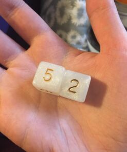 Elven White RPG D&D Dice Set: 7 + 3d6 = 10 polyhedral die plus bag! by Dave's Dice 14 717CFf71bL