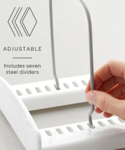 YouCopia StoreMore Adjustable Bakeware Rack, Cookie Sheet Baking Pan and Tray Organizer for Kitchen Cabinet and Pantry Storage, Standard, White 17 717CQSNLEL