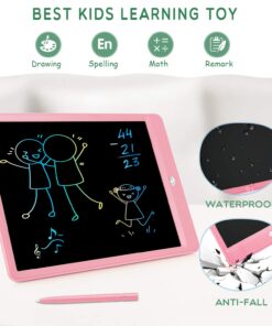 TEKFUN LCD Writing Tablet Doodle Board, 10inch Colorful Drawing Tablet Writing Pad, Girls Gifts Toys for 3 4 5 6 7 Year Old Girls Boys (Pink) Pink 10in 29 717CV40JuoL