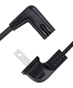 TV Power Cord Compatible for Samsung TV, Ancable 25-Feet 90 Degree Angled 18AWG 2-Prong to L-Shaped C7 Power Cord Replacement for Samsung Philips Toshiba LG Sony Sharp Panasonic Vizio LED TV Sky Box 1 14 717CqD4jYYL
