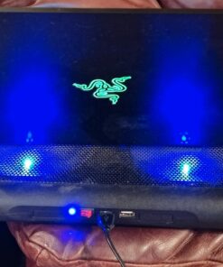 TECKNET Laptop Cooling Pad, Portable Ultra-Slim Laptop Cooler, Gaming Cooling Pad Stand with 2 USB Powered Fans Wind Speed Adjustable, Fits 12-16 Inches (Blue) Blue 60 717CrjoMtvL