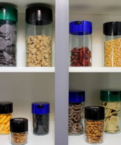 CoffeeVac 1LB – Patented Airtight Container | Multi-use Vacuum container works as smell proof containers for ground coffee and coffee bean containers. White cap and body 15 717DMfGT4nL 2