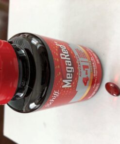 Megared Omega 3 Fish Oil & Antarctic Krill Oil Softgels for Brain, Heart, Joints & Eye Support, (80 Count Bottle), Concentrated Omega 3 Fatty Acid Supplement with EPA, DHA, Phospholipids 500mg 80ct 62 717E6ApHSAL