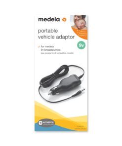 Medela Breast Pump Car Charger, 9 Volt Vehicle Adaptor, Authentic Medela Spare Part, Compatible with all 9V Pump in Style Advanced Breastpumps Original Version 9 717En1ONOsL