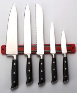 SiliSlick 12”/30.5cm Magnetic Knife Bar - Organize Kitchen Knives, Tool Holder, Utensil Organizer, Storage Rack 1 Red 13 717ErWRgkzL