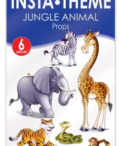 Alternative view of Beistle 6 Piece Plastic Jungle Theme Safari Animal Photo Backdrops for Birthday Party Supplies, 17” – 64”, Multicolored Jungle Animal