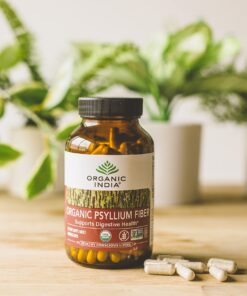 Organic India Psyllium Herbal Powder - Whole Husk Fiber, Healthy Elimination, Keto Friendly, Vegan, Gluten-Free, USDA Certified Organic, Non-GMO, Soluble & Insoluble Fiber Source - 12 Oz Canister (Pack of 1) 27 717FbYQXNwL