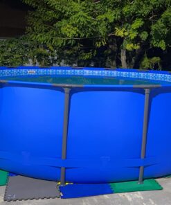 Bestway 12752E Steel Pro Above Ground Backyard Frame Pool for Kids & Adults, 15' x 48", Blue 15' x 48" 47 717G0iWE2gL