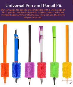 Special Supplies 50 Squishy Pencil Grips for Kids and Adults - Colorful, Cushioned Holders for Handwriting, Drawing, Coloring - Ergonomic Right or Left-Handed Use - Reusable (50) 50 Count (Pack of 1) 26 717GgSdaxvL