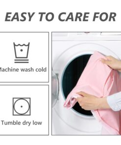 TILLYOU Pink Pleated Crib Bed Skirt for Baby Boys Girls, 100% Natural Soft Dust Ruffle, Standard Nursery Bedding Toddler Bedskirt Solid, 14" Drop Cotton 17 717GiYn4SdL