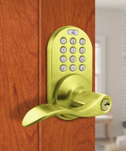 MiLocks TKL-02P Digital Lever Handle Door Lock with Keyless Entry via Keypad Code for Interior Doors, Polished Brass Finish, TKL-02P 11 717HOi9UoqL