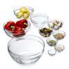 Luminarc Glass 10-Piece Set Stackable Bowl Set,Clear Standard Packaging 37 717Hk5 mSqL