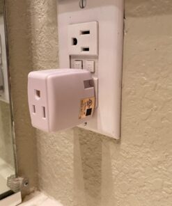 GE 3-Outlet Extender, Grounded Wall Tap, Adapter Spaced, 3-Prong, Multiple Plug, Power Splitter, Cruise Essentials, Use for Home Office School Dorm, UL Listed, White, 58368 1 Pack 3 Outlet | 3-Prong Cube 60 717Hl4oApL