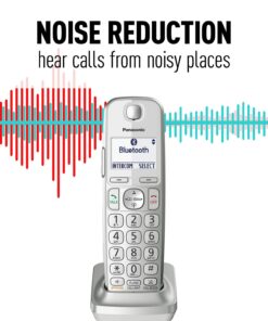 Panasonic Link2Cell Bluetooth Cordless DECT 6.0 Expandable Phone System with Answering Machine and Enhanced Noise Reduction - 5 Handsets - KX-TGE475S (Silver) Five Handsets - KX-TGE475S 29 717HwsLps9L