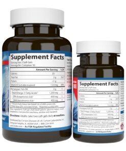 Carlson - Super Omega-3 Gems, 1200 mg Omega-3 Fatty Acids with EPA and DHA, Wild-Caught Norwegian Supplement, Sustainably Sourced Fish Oil Capsules, Omega 3 Supplements, 100+30 Softgels 130 Count (Pack of 1) 9 717Iygjv9wL