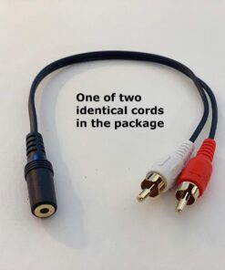 yueton 2 Pack Gold 3.5mm 6" Stereo Female Mini Jack to 2 Male RCA Plug Adapter Audio Y Cable 16 717L7667dL