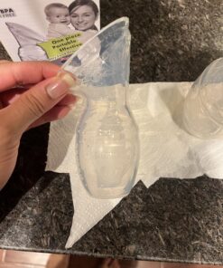 haakaa Manual Breast Pump for Breastfeeding, Silicone, Clear 4oz/100ml 1 Count (Pack of 1) 25 717Lo LOtiL