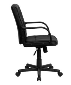 Flash Furniture Rider Mid-Back Black LeatherSoft Swivel Task Office Chair with Arms 25 717LzRmnDAL