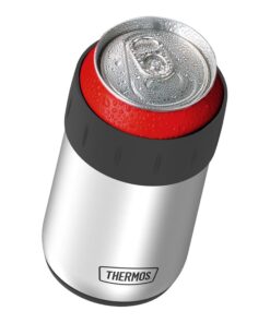 THERMOS Stainless Steel Beverage Can Insulator for 12 Ounce Can, Stainless Steel 19 717M5GWTqzL