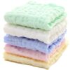 MUKIN Baby Washcloths - Natural Cotton Baby Wipes - Soft Newborn Baby Face Towel and Washcloth for Sensitive Skin- Baby Registry as Shower, 5 Pack 12x12 inches 55 717MB4C 7zL
