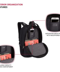 Swiss Gear SA1908 Black TSA Friendly ScanSmart Laptop Backpack - Fits Most 17 Inch Laptops and Tablets 56 717MPPBYvFL