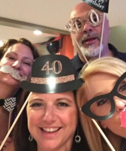 Adult 40th Birthday - Gold - Birthday Party Photo Booth Props Kit - 20 Count 21 717N4dRSsgL