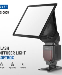 NEEWER Flash Diffuser Light Softbox 6" x 5", Universal, Collapsible with Storage Pouch Compatible with Canon Nikon Sony Godox Yongnuo NEEWER speedlight 6x5 inches 31 717Nh6WnOL