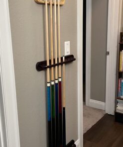 Viper 2-Piece Traditional Wall Mounted Solid Oak Billiard/Pool Cue Rack, Holds 8 Cues Mahogany 20 717ODWUe0iL