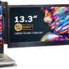 KEFEYA Laptop Screen Extender, FHD 13.3" Portable Monitor Dual, HDR IPS Display Plug & Play, Work with 13-16'' Mac Windows Chrome Linuxs Dual 13"