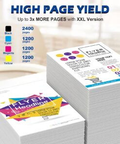 DOUBLE D Upgraded LC20E Compatible Replacement for Brother LC20E LC-20E XXL Ink Cartridges for Brother MFC-J985DW J775DW J5920DW J985DWXL Printer (2BK+2C+2M+2Y) 8 Pack-Updated Version 15 717OR1Do0NL 1