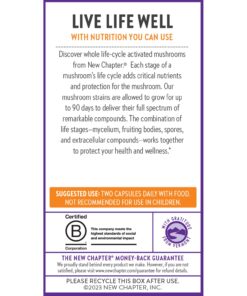 New Chapter Reishi Mushroom - LifeShield Reishi for Healthy Aging + Organic Reishi Mushroom + Vegan + Non-GMO, Nootropic Ingredients - 60 ct 14 717OrhvYiIL