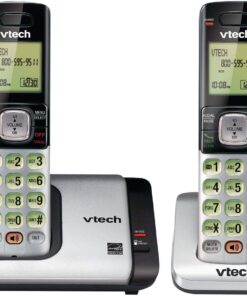 VTech CS6719-2 2-Handset Expandable Cordless Phone with Caller ID/Call Waiting, Handset Intercom & Backlit Display/Keypad, Silver 2 Handsets 21 717PD11hrjL