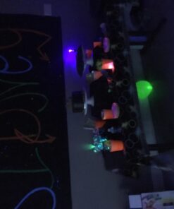 Creative Converting 318135 All Over Print Plastic Tablecover, 54 x 102, Glow Party 1 13 717PSgEsQtL