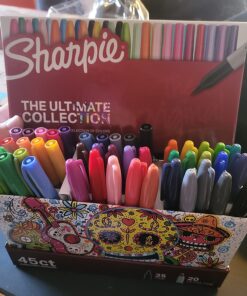Sharpie Permanent Markers, Fine and Ultra-Fine Tips, 45 Count, Ultimate Color Collection 45 Count (Pack of 1) 25 717PVo4ZYFL